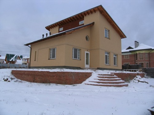 Дом с односкатной крышей