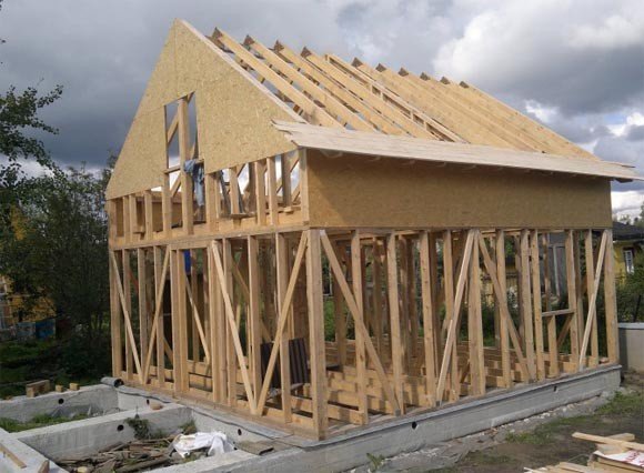 Процесс строительства каркасной крыши