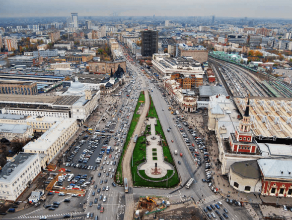 Вид с крыши гостиницы Ленинградской в Москве