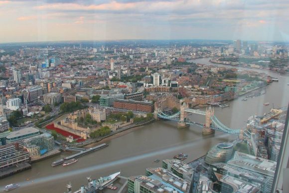 Вид с The Shard London Bridge в Лондоне