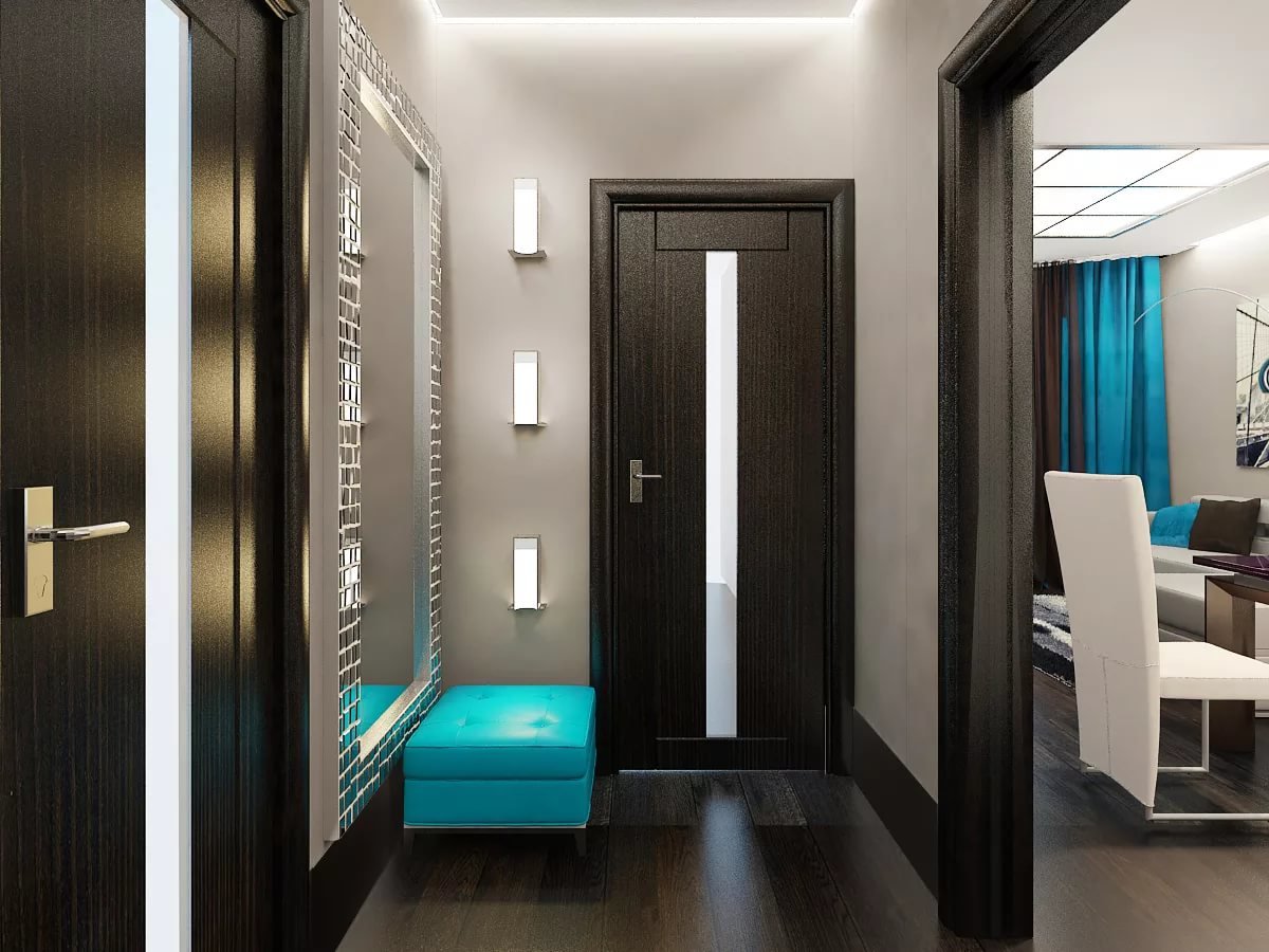 Дизайн коридора в квартире: оформление стен и дверей в прихожей, идеи .